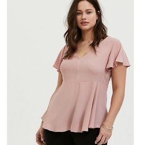 (Sold on mercari) Torrid Babydoll Pink Blouse
